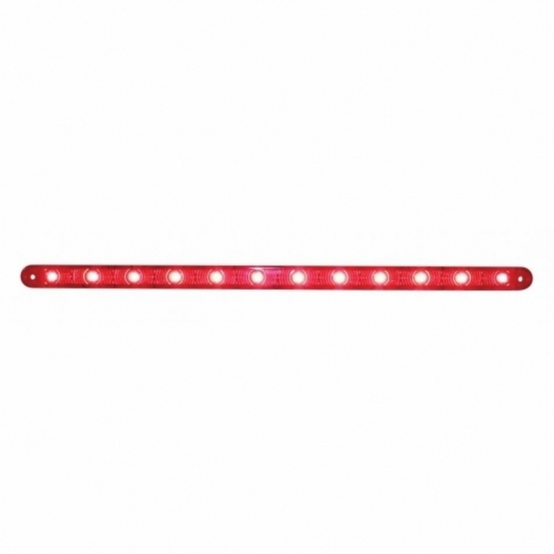 Barra de luces ultradelgada de 12 LED de 12" solamente (freno, giro y cola) - LED rojo/lente roja (a granel)