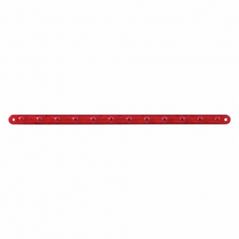 Barra de luces ultradelgada de 12 LED de 12" solamente (freno, giro y cola) - LED rojo/lente roja (a granel)