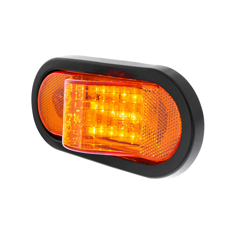 UP-38920BAK 18 LED Mid-Trailer Turn Signal Light Kit - Amber LED/Amber Lens