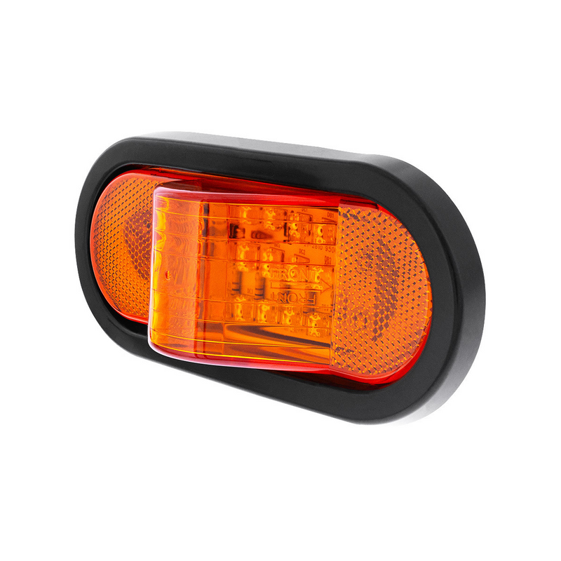 UP-38920BAK 18 LED Mid-Trailer Turn Signal Light Kit - Amber LED/Amber Lens