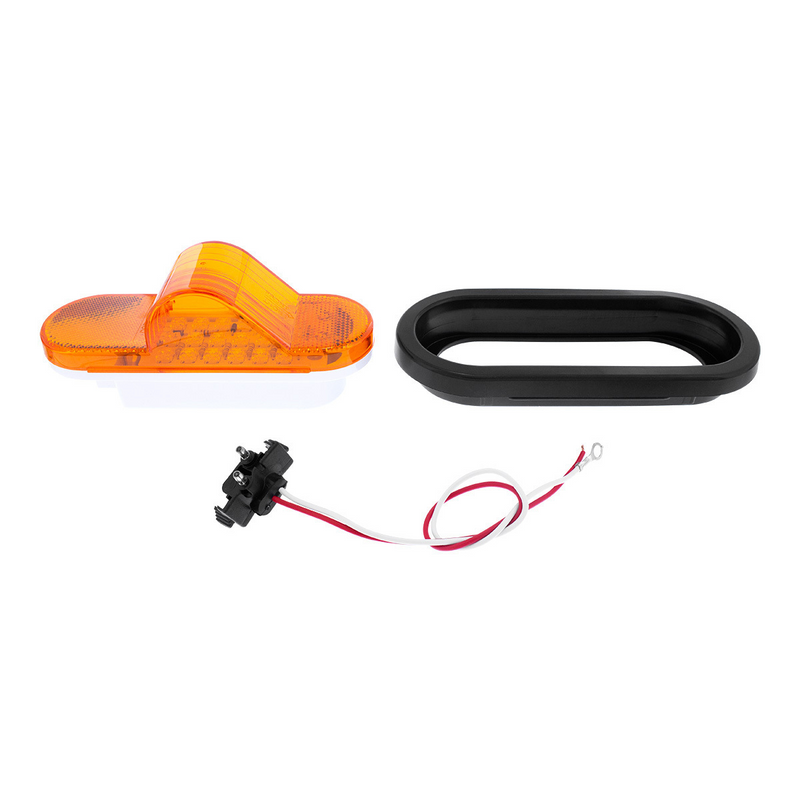 UP-38920BAK 18 LED Mid-Trailer Turn Signal Light Kit - Amber LED/Amber Lens