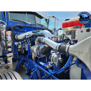AIK-389g-C15 Peterbilt 389 glider c15 cat chrome Air Intake Kit PETERBILT Dark Slate Blue