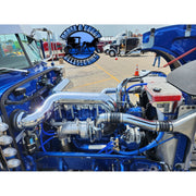 AIK-389g-C15 Peterbilt 389 glider c15 cat chrome Air Intake Kit PETERBILT Dark Slate Gray