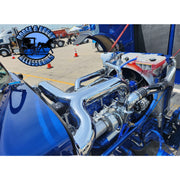 AIK-389g-C15 Peterbilt 389 glider c15 cat chrome Air Intake Kit PETERBILT Dark Slate Gray