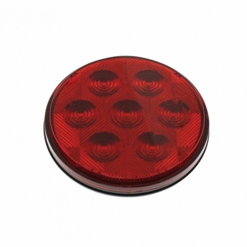 Luz de competición redonda de 7 LED de 4" (freno, giro y cola) - LED rojo/lente roja (a granel)