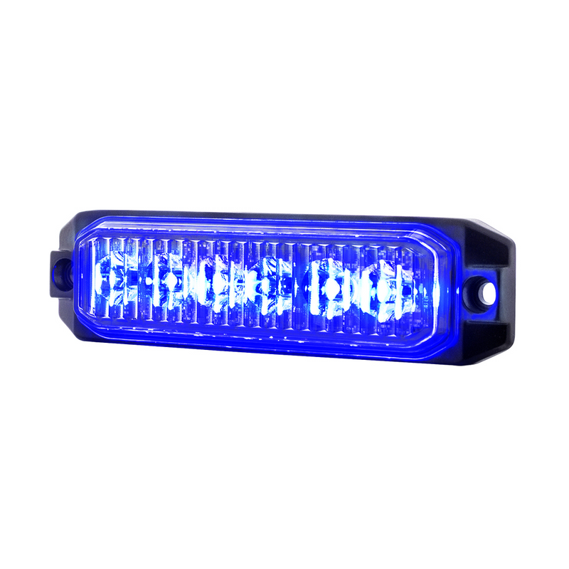 Luz de advertencia delgada de 6 LED de alta potencia "Competition Series" - Azul