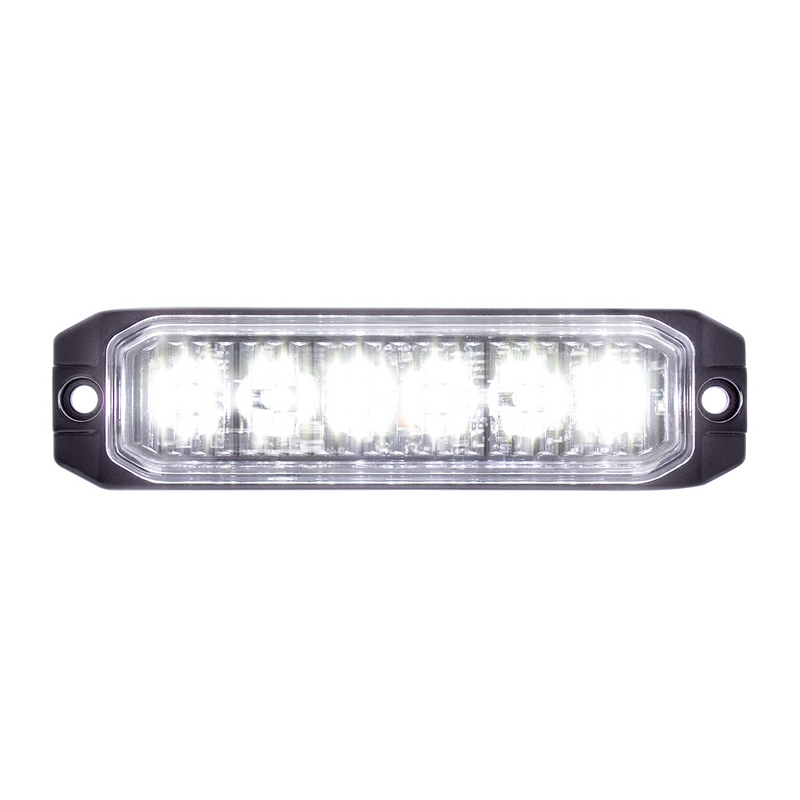 Luz de advertencia delgada de 6 LED de alta potencia "Competition Series" - Blanca