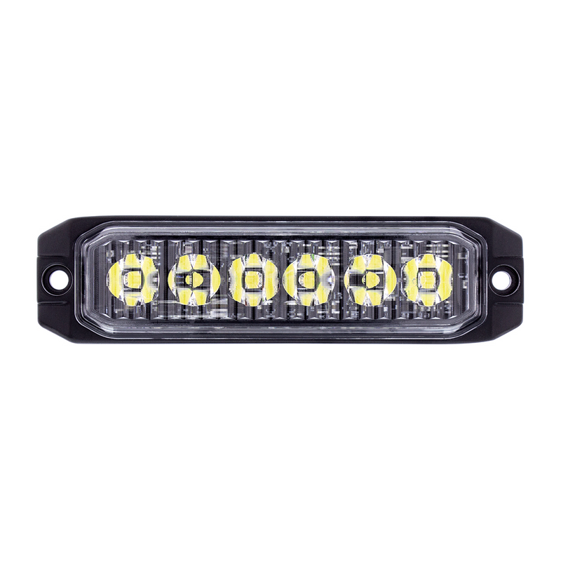 Luz de advertencia delgada de 6 LED de alta potencia "Competition Series" - Blanca