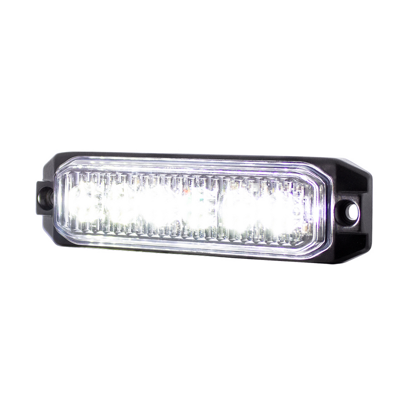 Luz de advertencia delgada de 6 LED de alta potencia "Competition Series" - Blanca