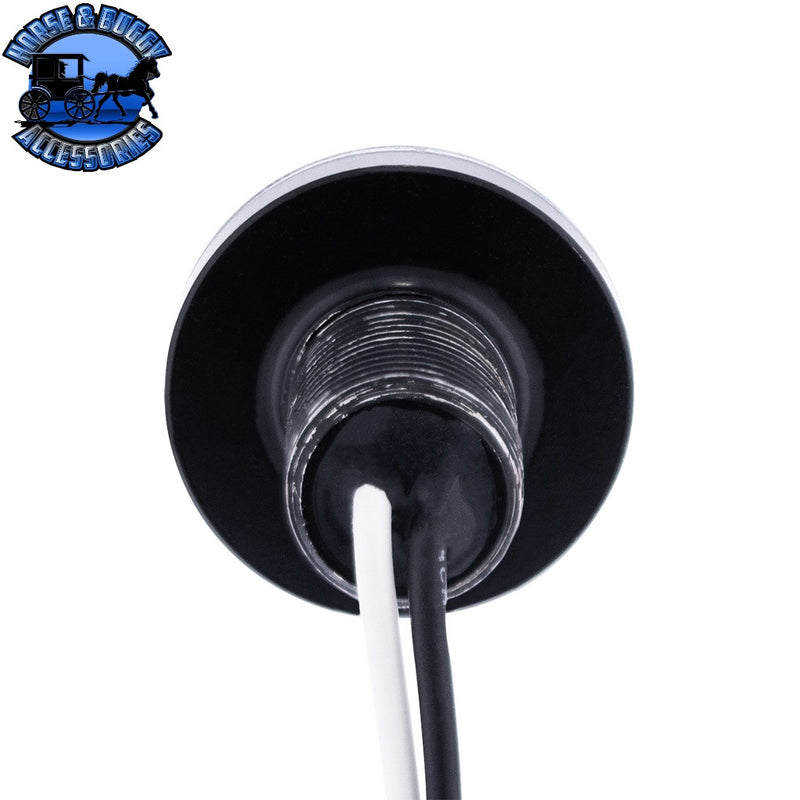 3 High Power LED 1" Light (Clearance/Marker)-Green LED/Clear Lens MARKER & CLEARANCE Black