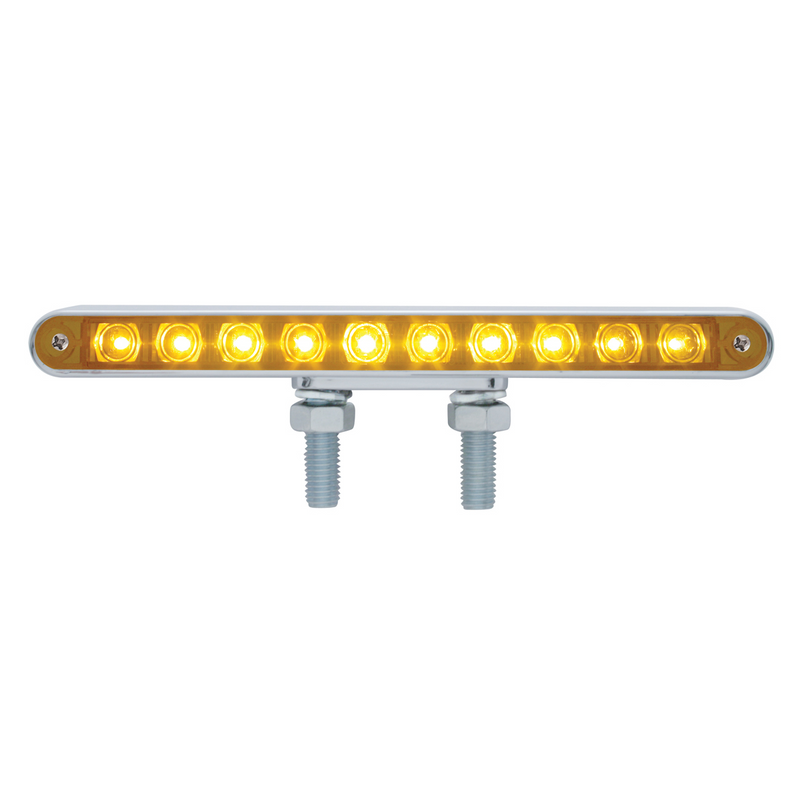 UP-39201 20 LED 9" Double Face Light Bar - Amber & Red LED/Amber & Red Lens