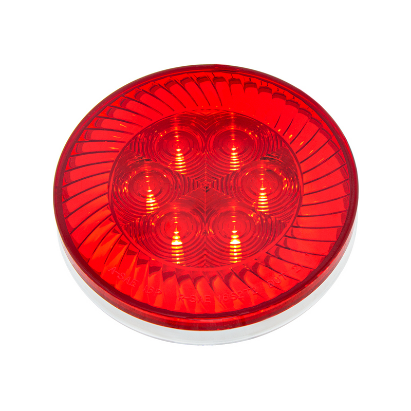 UP-39214 16 LED 4" Round Turbine Light (Stop, Turn & Tail) - Red LED/Red Lens