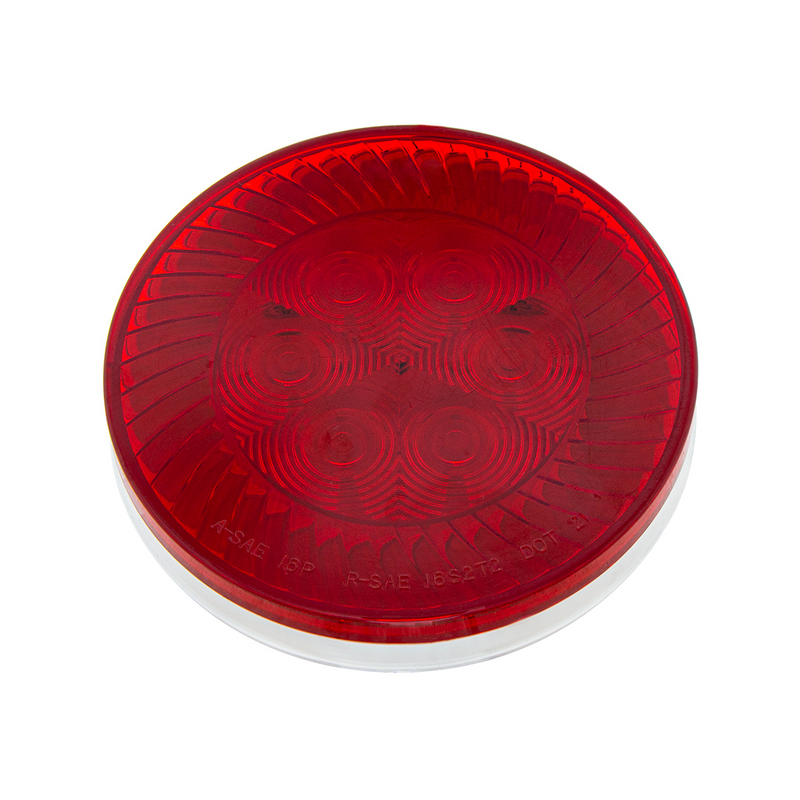 UP-39214 16 LED 4" Round Turbine Light (Stop, Turn & Tail) - Red LED/Red Lens