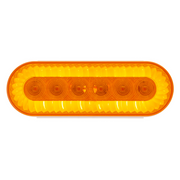 20 LED 6" Oval Turbine Light (Turn Signal) - Amber LED/Amber Lens