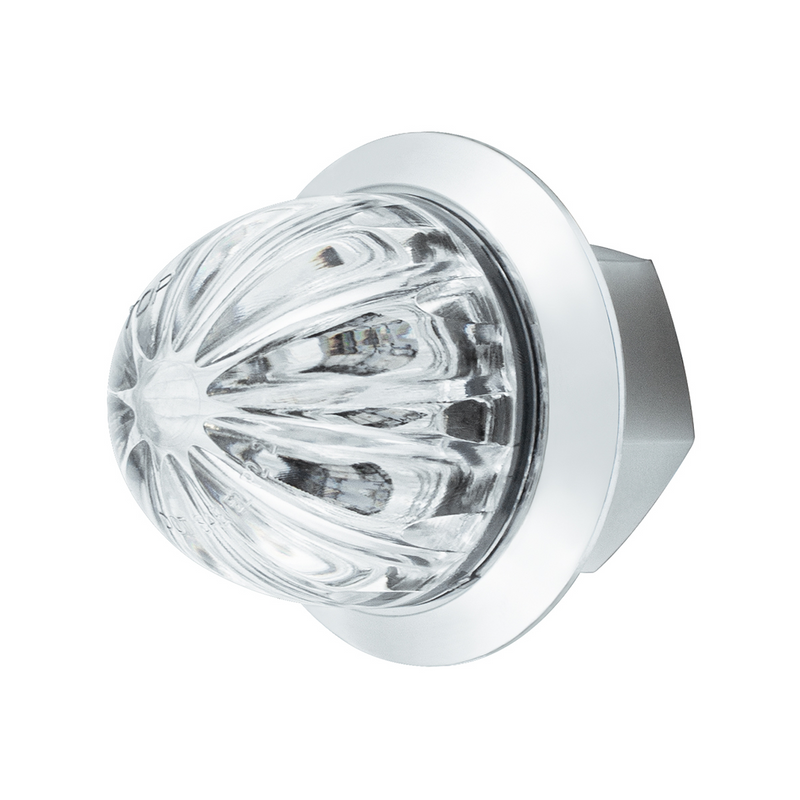 2 LED Dual Function 1-1/8" Watermelon Light (Clearance/Marker) - Amber LED/Clear Lens