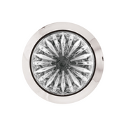 2 LED Dual Function 1-1/8" Watermelon Light (Clearance/Marker) - White LED/Clear Lens