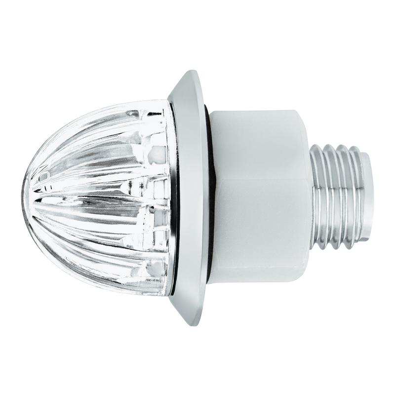 2 LED Dual Function 1-1/8" Watermelon Light (Clearance/Marker) - White LED/Clear Lens