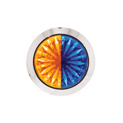 Double Fury 4 LED 1-1/8" Watermelon Clearance/Marker Light- Amber & Blue LED/ Clear Lens