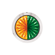 Double Fury 4 LED 1-1/8" Watermelon Clearance/Marker Light- Amber & Green LED/ Clear Lens