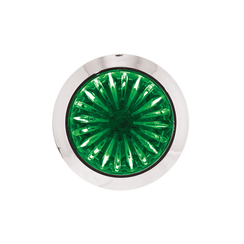 Double Fury 4 LED 1-1/8" Watermelon Clearance/Marker Light- Amber & Green LED/ Clear Lens