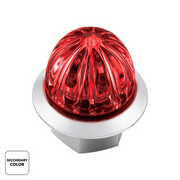 Double Fury 4 LED 1-1/8" Watermelon Clearance/Marker Light- Amber & Red LED/ Clear Lens