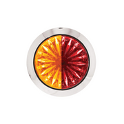 Double Fury 4 LED 1-1/8" Watermelon Clearance/Marker Light- Amber & Red LED/ Clear Lens