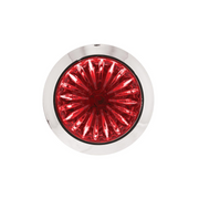 Double Fury 4 LED 1-1/8" Watermelon Clearance/Marker Light- Amber & Red LED/ Clear Lens