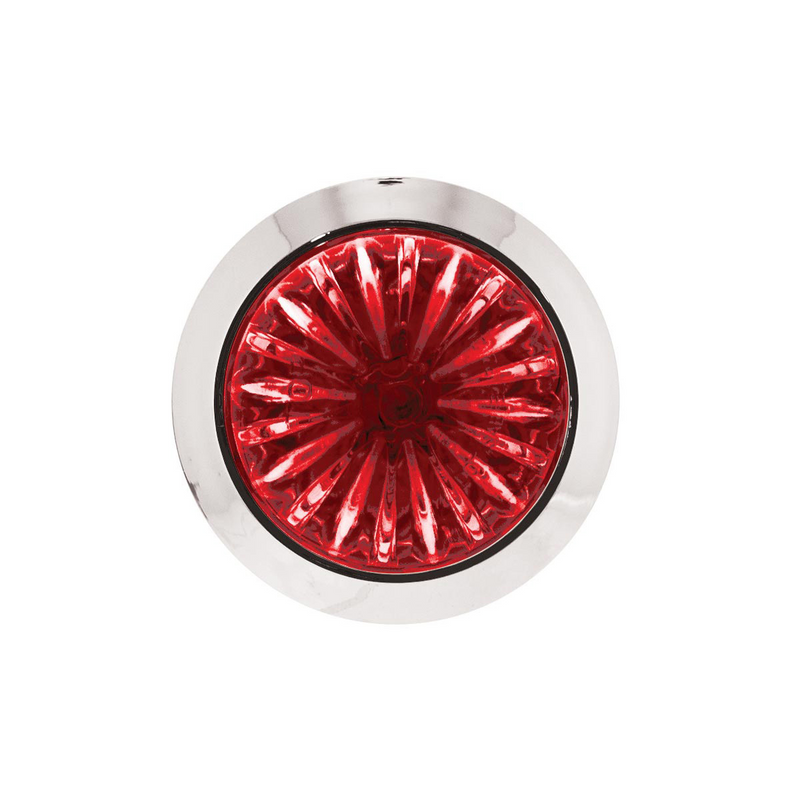 Double Fury 4 LED 1-1/8" Watermelon Clearance/Marker Light- Amber & Red LED/ Clear Lens
