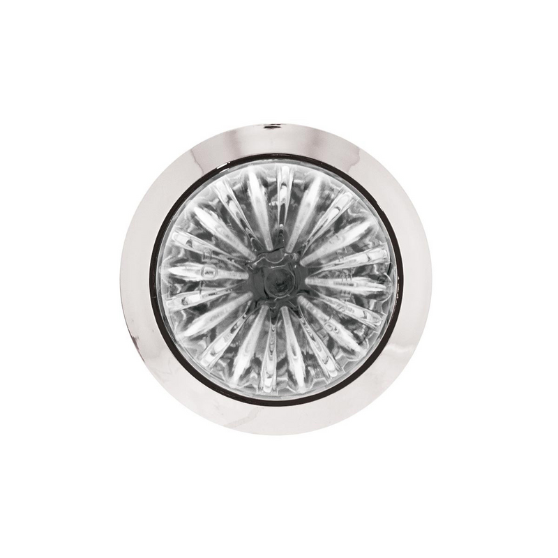 Double Fury 4 LED 1-1/8" Watermelon Clearance/Marker Light- Amber & Red LED/ Clear Lens