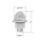 Double Fury 4 LED 1-1/8" Watermelon Clearance/Marker Light- Amber & Red LED/ Clear Lens