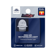 Double Fury 4 LED 1-1/8" Watermelon Clearance/Marker Light- Amber & Red LED/ Clear Lens