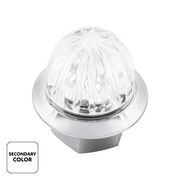 Double Fury 4 LED 1-1/8" Watermelon Clearance/Marker Light- Amber & White LED/ Clear Lens