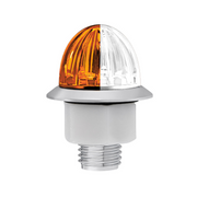 Double Fury 4 LED 1-1/8" Watermelon Clearance/Marker Light- Amber & White LED/ Clear Lens