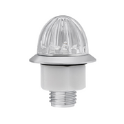 Double Fury 4 LED 1-1/8" Watermelon Clearance/Marker Light- Amber & White LED/ Clear Lens