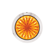 Double Fury 4 LED 1-1/8" Watermelon Clearance/Marker Light- Amber & White LED/ Clear Lens