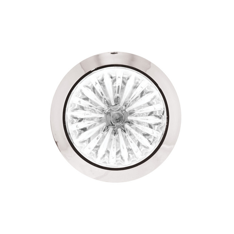 Double Fury 4 LED 1-1/8" Watermelon Clearance/Marker Light- Amber & White LED/ Clear Lens