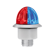 Double Fury 4 LED 1-1/8" Watermelon Clearance/Marker Light- Red & Blue LED/ Clear Lens