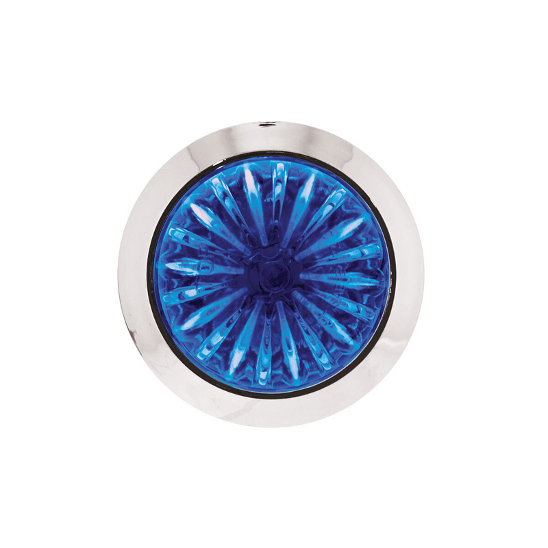 Double Fury 4 LED 1-1/8" Watermelon Clearance/Marker Light- Red & Blue LED/ Clear Lens