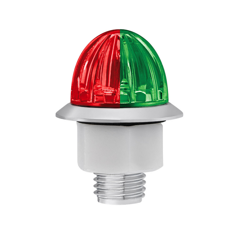 Double Fury 4 LED 1-1/8" Watermelon Clearance/Marker Light- Red & Green LED/ Clear Lens