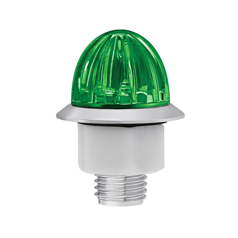 Double Fury 4 LED 1-1/8" Watermelon Clearance/Marker Light- Red & Green LED/ Clear Lens