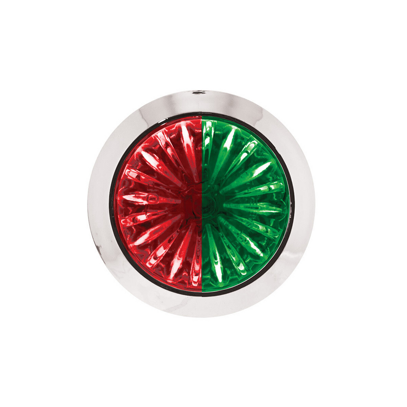 Double Fury 4 LED 1-1/8" Watermelon Clearance/Marker Light- Red & Green LED/ Clear Lens