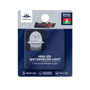 Double Fury 4 LED 1-1/8" Watermelon Clearance/Marker Light- Red & Green LED/ Clear Lens