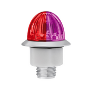 Double Fury 4 LED 1-1/8" Watermelon Clearance/Marker Light- Red & Purple LED/ Clear Lens