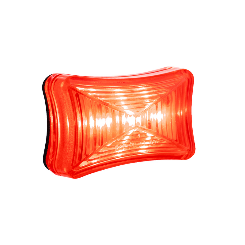 3 LED Rectangular Clearance/Marker Light-Red LED/Red Lens