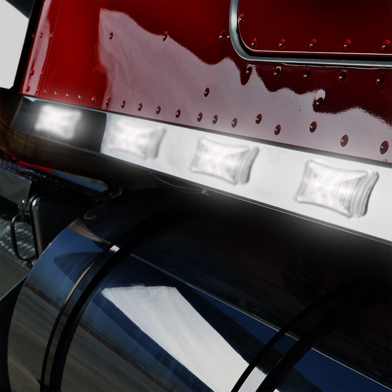 3 LED Rectangular Auxiliary Light-White LED/Clear Lens