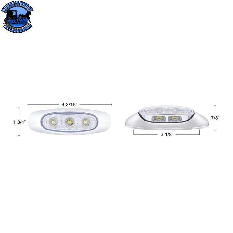 5 LED Reflector Auxiliary/Utility Light With Side Ditch Light (Choose LED)