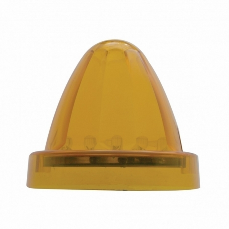 UP-39345B 13 LED Watermelon Truck-Lite Style Cab Light - Amber LED/Amber Lens (Bulk)