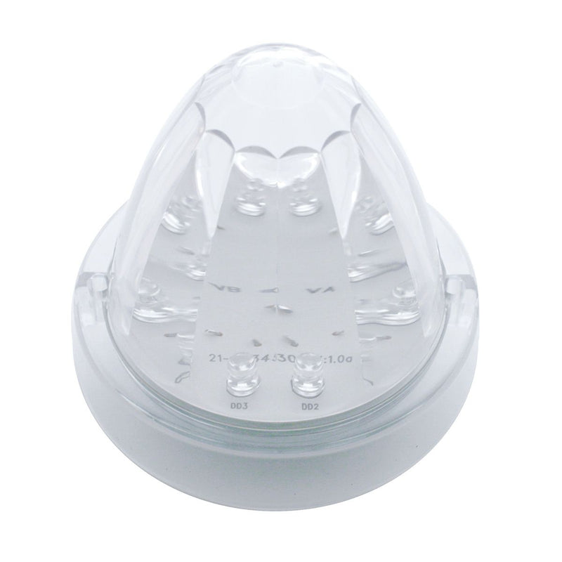 #39346 13 LED Watermelon Truck-Lite Style Cab Light - Amber LED/Clear Lens