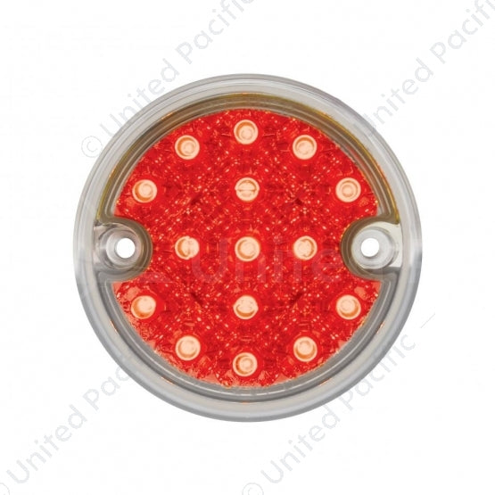39389B 15 LED 3" Reflector Series 3 Light For Double Face Light Housing - Red LED/Clear Lens (Bulk)