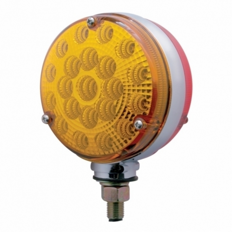 UP-39438 42 LED Reflector Double Face Turn Signal Light - Amber & Red LED/Amber & Red Lens